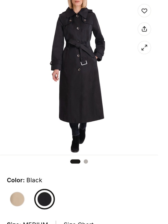 London Fog Jackets & Blazers - London Fog Black Long Trench Coat with Belt